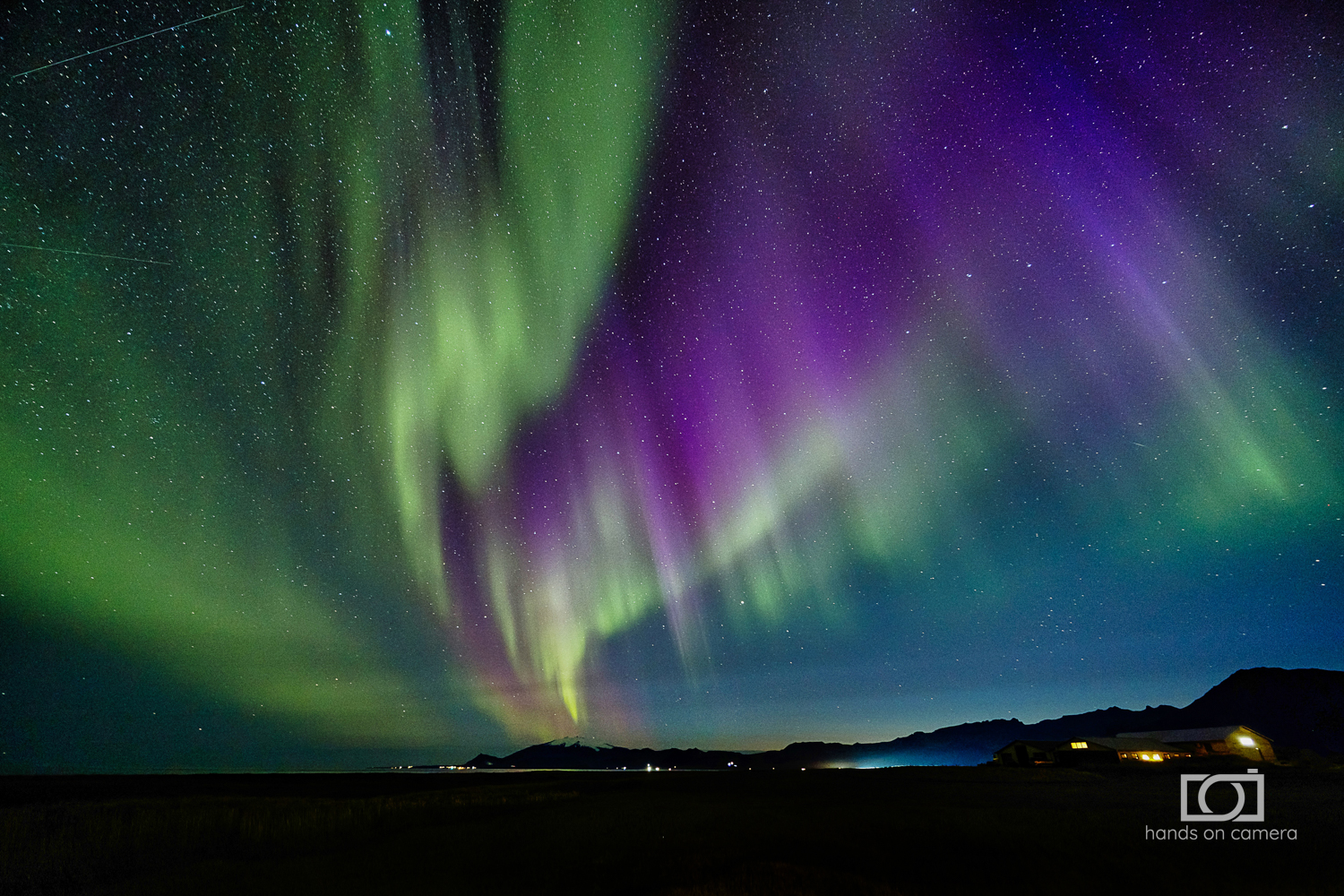 Island. Aurora Borealis im September 2023, fotografiert auf der Fotoreise mit Hands on Camera