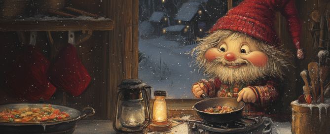 Stufur, der dritte isländische Weihnachtstroll, generiert mit midjourney von Radmila Dier