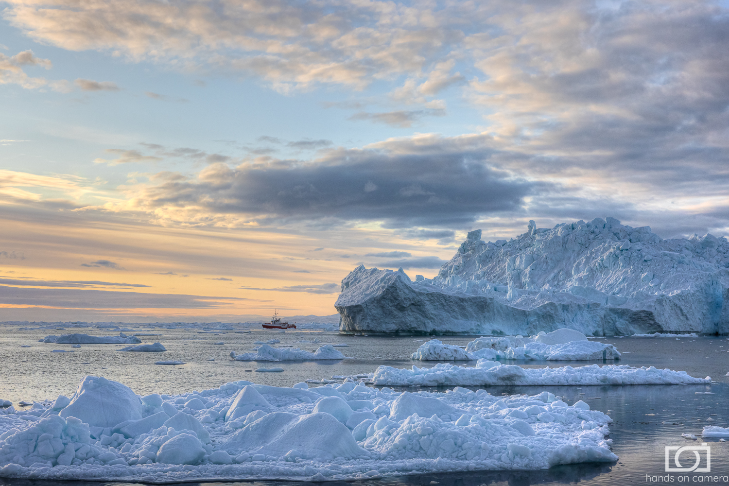 Ilulissat Icefjord Disko Bay Grönland, Fotoreise mit Hands on Camera